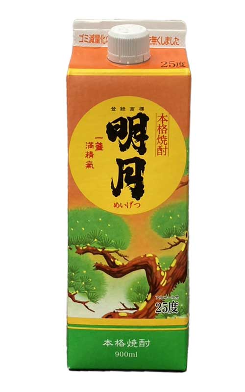 宮崎県　明石酒造 【芋焼酎】 明月パック25度 900ml