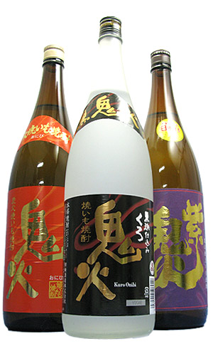 【送料無料】 田崎酒造　焼芋焼酎　赤・紫・黒鬼火　飲み比べセット 1800ml x 3 25度 鹿児島県 いちき串木野市