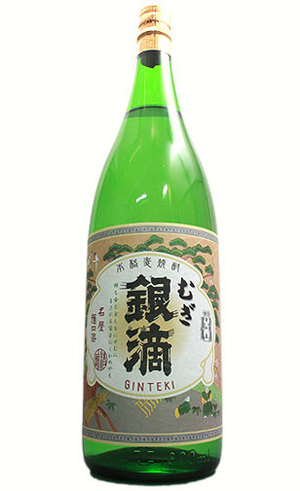 宮崎県　王手門酒造 【麦焼酎】 むぎ 銀滴 1800ml