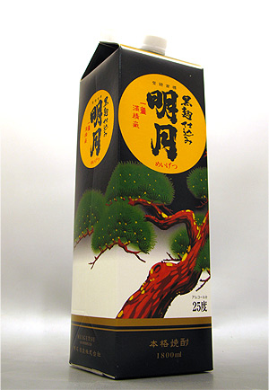 明石酒造 宮崎県 芋焼酎 黒明月 1800ml 25度 紙パック